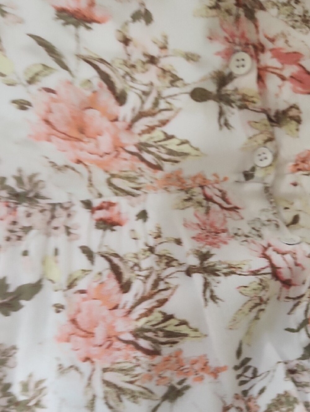 Frye Cream Maxi Dress with Pink & Olive Floral - Picture 4 of 9